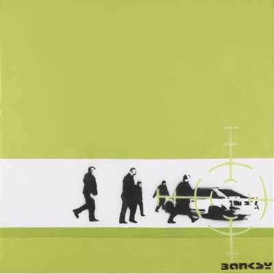 Precision Bombing (green) - Signed Mixed Media by Banksy 2000 - MyArtBroker