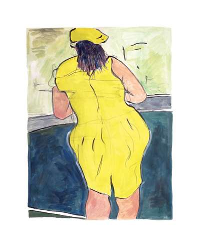 Woman In Red Lion Pub (2011) - Signed Print by Bob Dylan 2011 - MyArtBroker