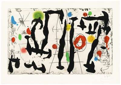 Tracé Sur La Paroi IV - Signed Print by Joan Miro 1967 - MyArtBroker