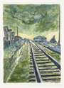 Bob Dylan: Train Tracks Green (2012) - Signed Print