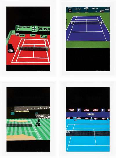 Four Majors - Signed Print by Jonas Wood 2018 - MyArtBroker