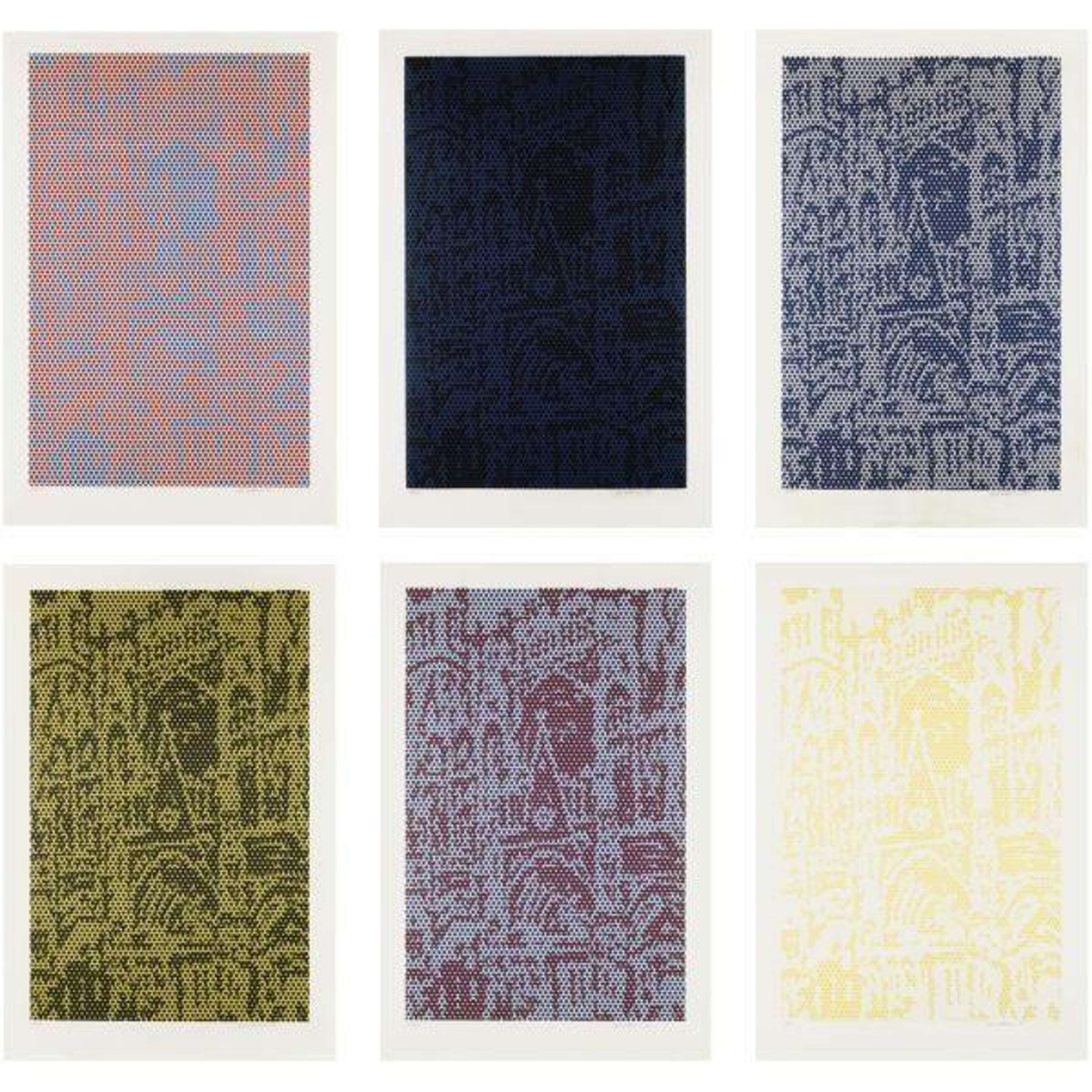 La série des Cathédrales de Roy Lichtenstein s'inspire des tableaux à l'huile que Claude Monet a peints en 1894 de la Cathédrale de Rouen. Il les a imprimés dans différentes teintes, en utilisant ses points Ben-day caractéristiques.