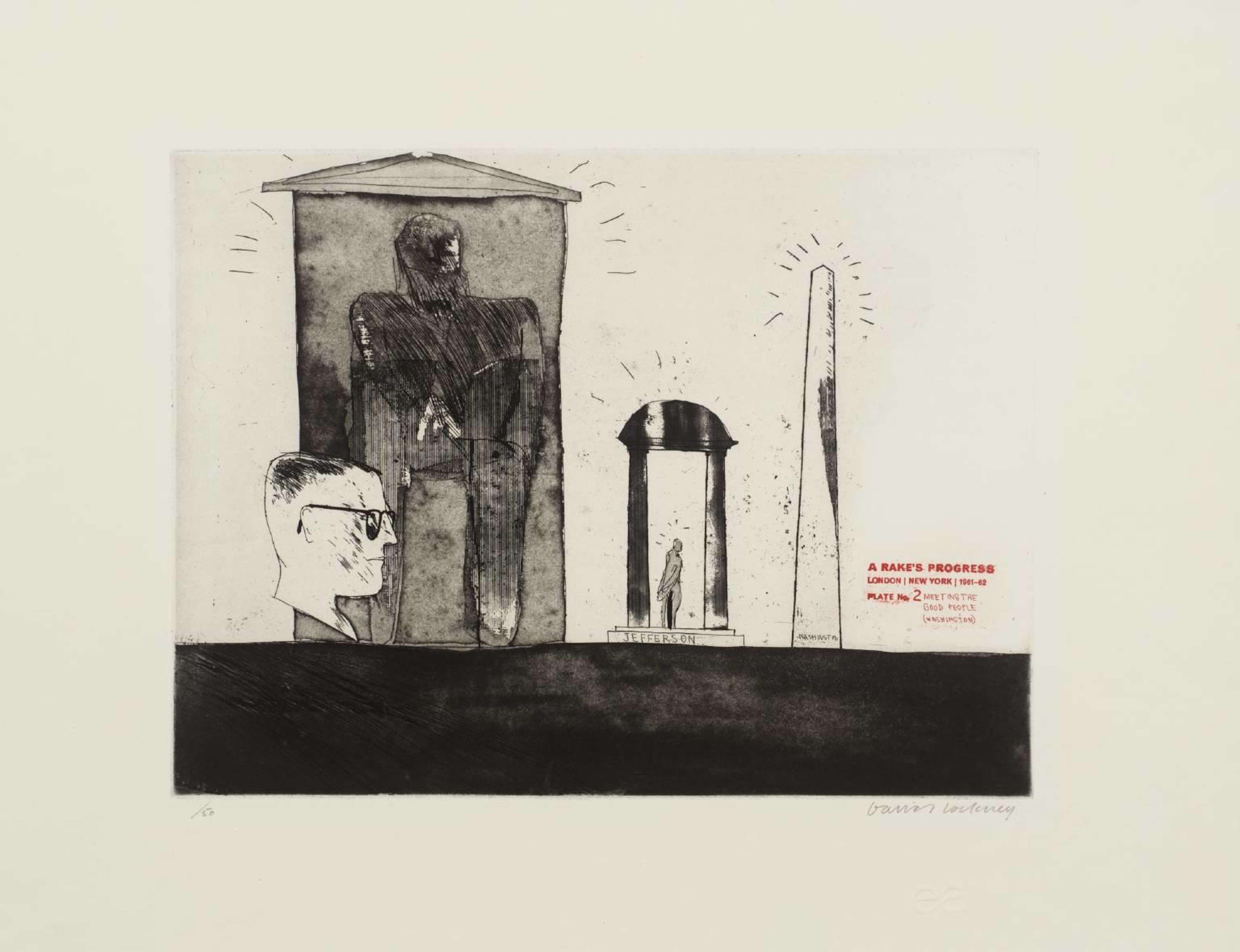 Abstract figures and buildings 
