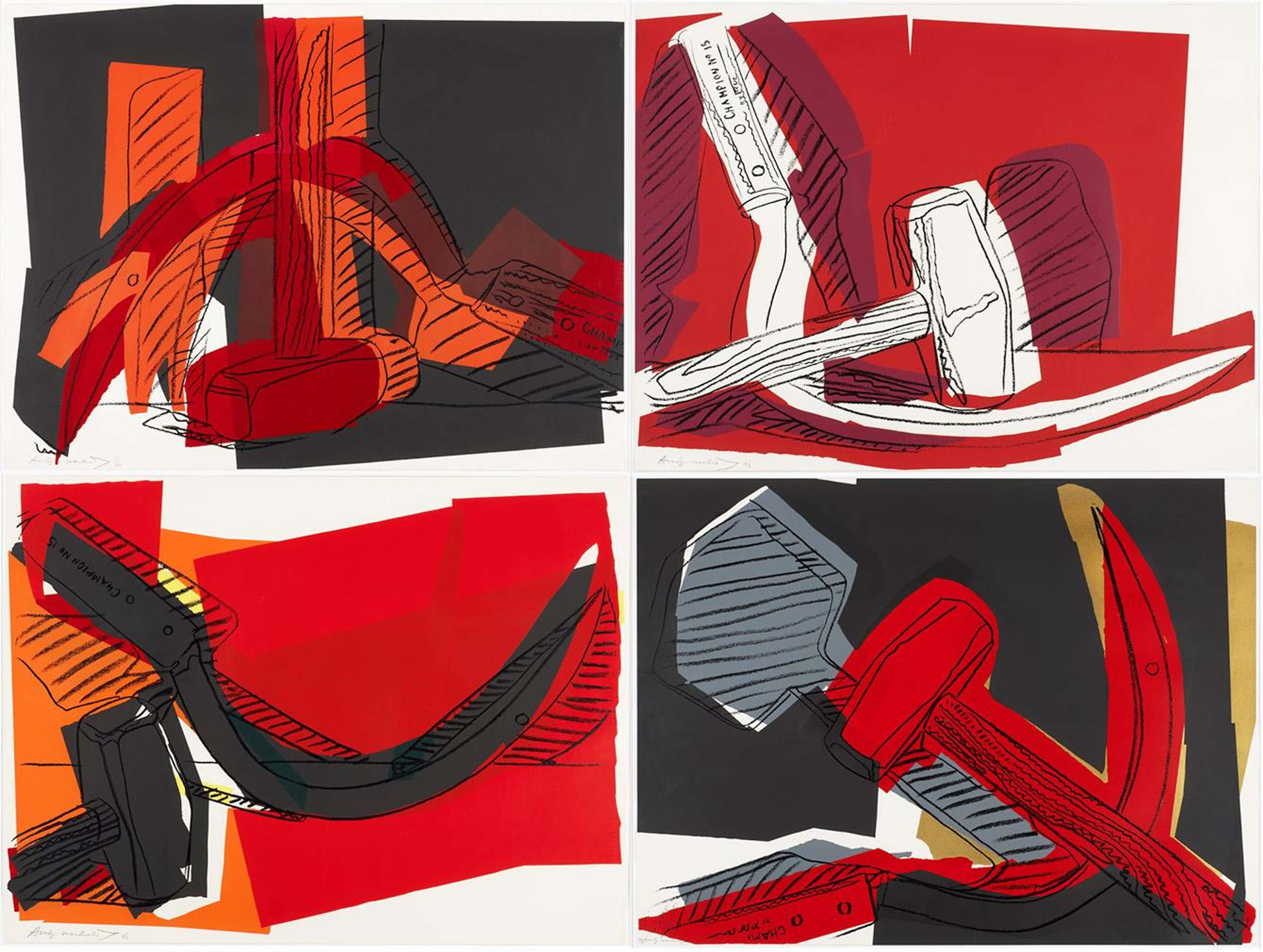 Hammer and Sickle (complete set) - Signed Print by Andy Warhol 1977 - MyArtBroker