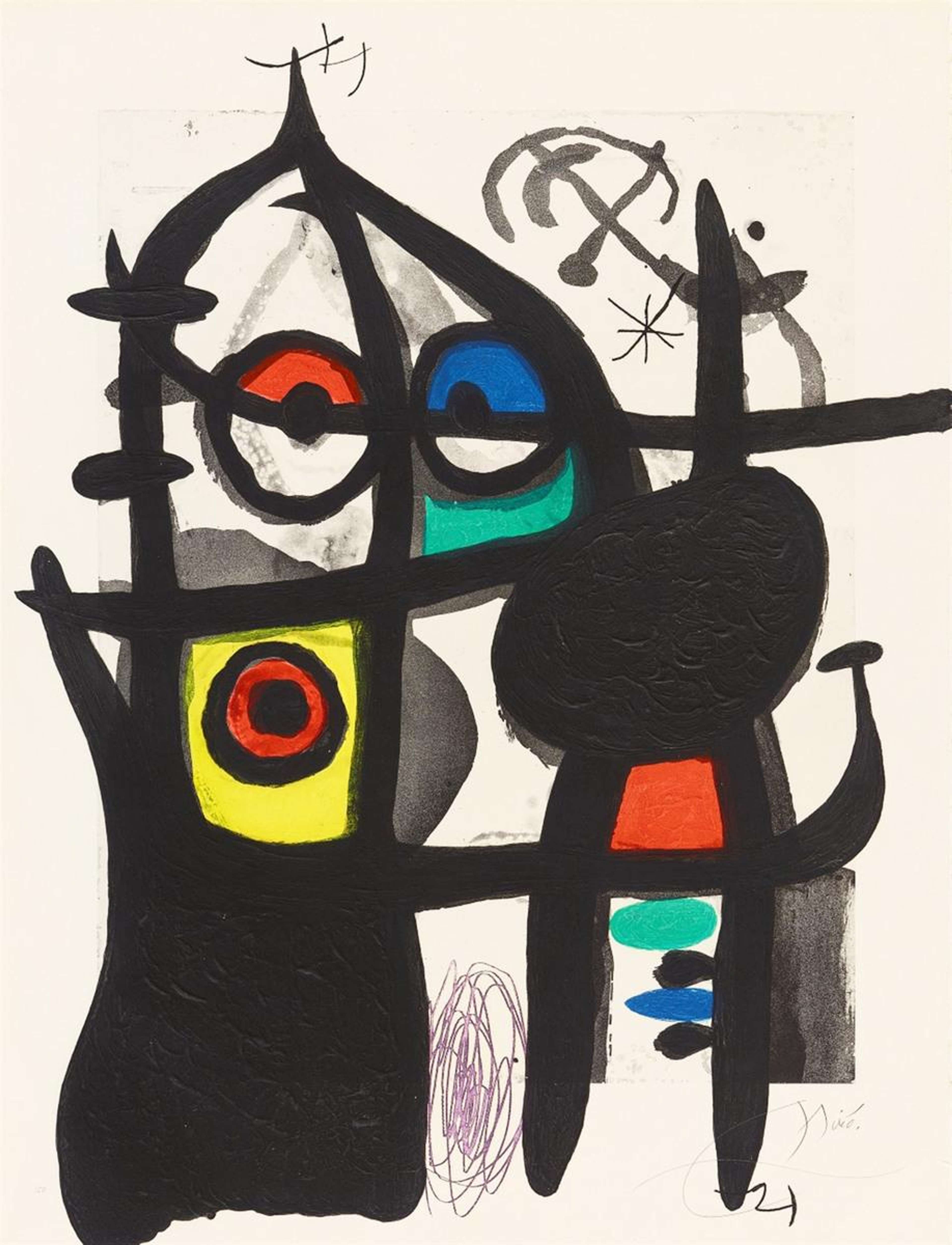 La Captive - Signed Print by Joan Miro 1969 - MyArtBroker