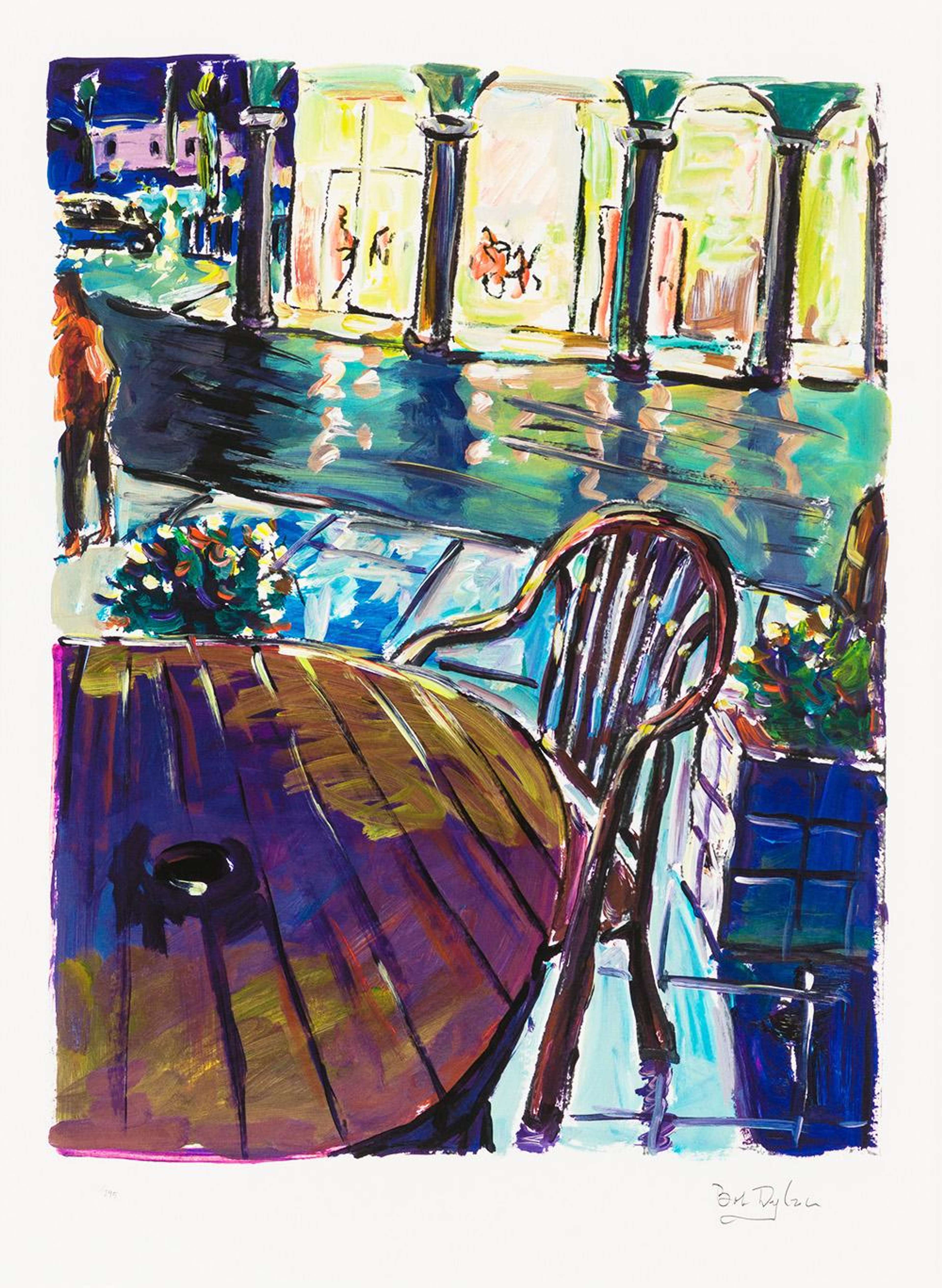 Sidewalk Cafe (2018) - Signed Print by Bob Dylan 2018 - MyArtBroker