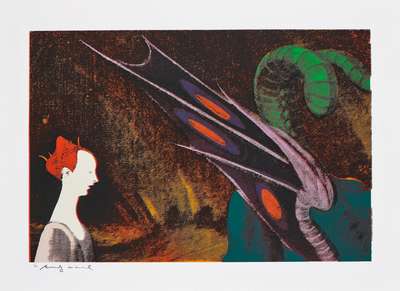 Details Of Renaissance Paintings (Paolo Uccello, St. George And The Dragon, 1460) (F. & S. II.326) - Signed Print by Andy Warhol 1984 - MyArtBroker