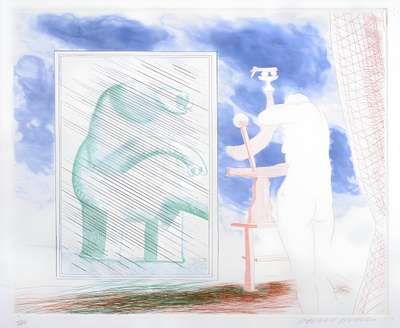 A Picture Of Ourselves - Signed Print by David Hockney 1977 - MyArtBroker