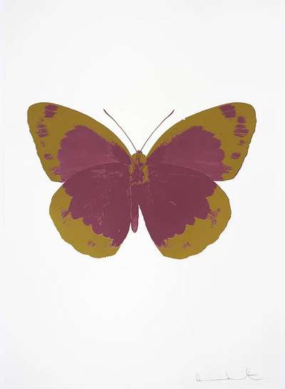 The Souls II (loganberry pink, oriental gold, blind impression) - Signed Print by Damien Hirst 2010 - MyArtBroker