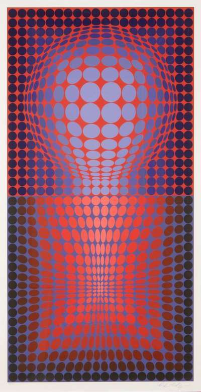 VY 28 E VP-119 - Signed Print by Victor Vasarely 1975 - MyArtBroker