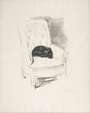 Max Liebermann: Dackel Im Lehnstuhl - Signed Print