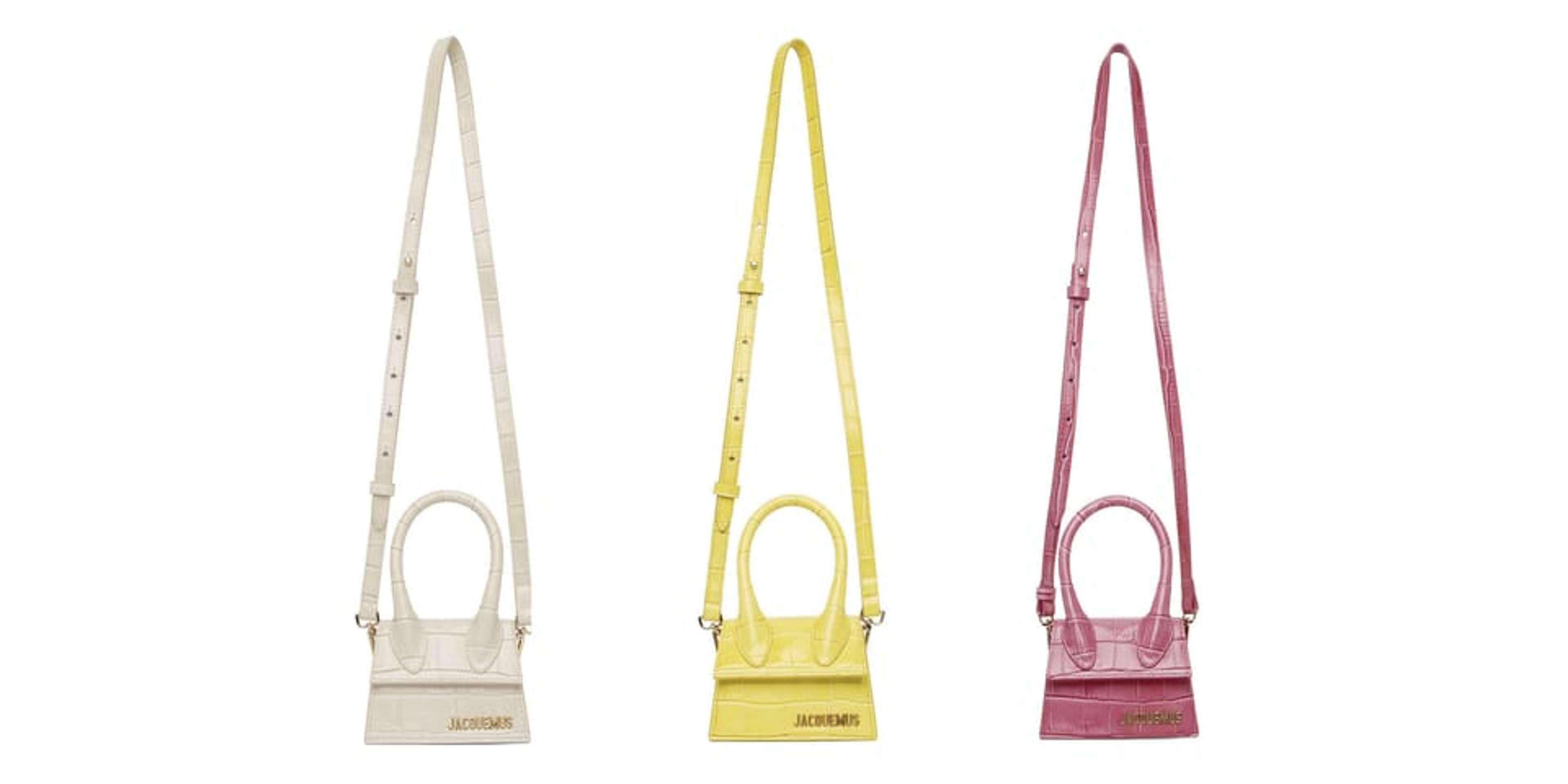 Une image de trois sacs à main Le Chiquito du créateur Jacquemus.