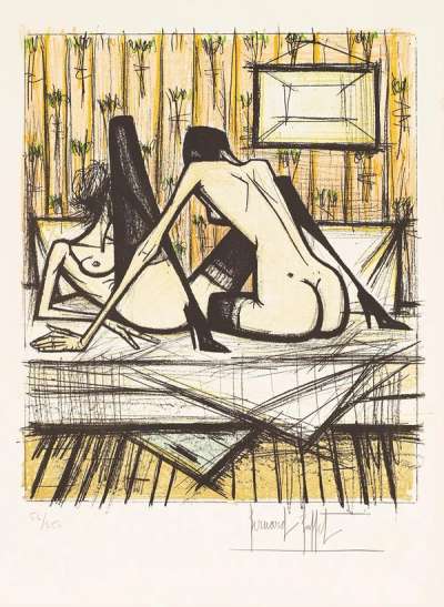 Jeux De Dames IV - Signed Print by Bernard Buffet 1970 - MyArtBroker