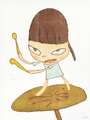 Yoshitomo Nara: Marching On A Butterbur Leaf - Unsigned Print