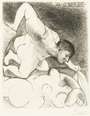 Pablo Picasso: Homme Dévoilant Une Femme - Signed Print