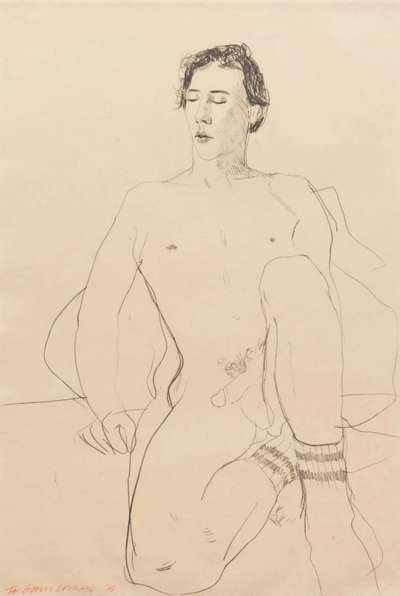 Gregory With Gym Socks - Signed Print by David Hockney 1976 - MyArtBroker