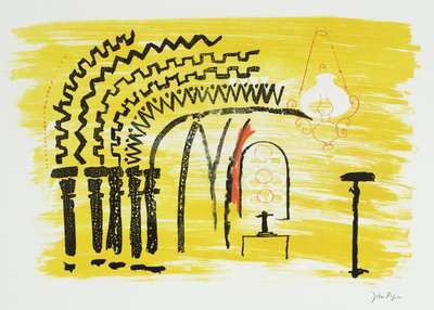 Tickencote, Rutland: The Norman Chancel Arch - Signed Print by John Piper 1964 - MyArtBroker