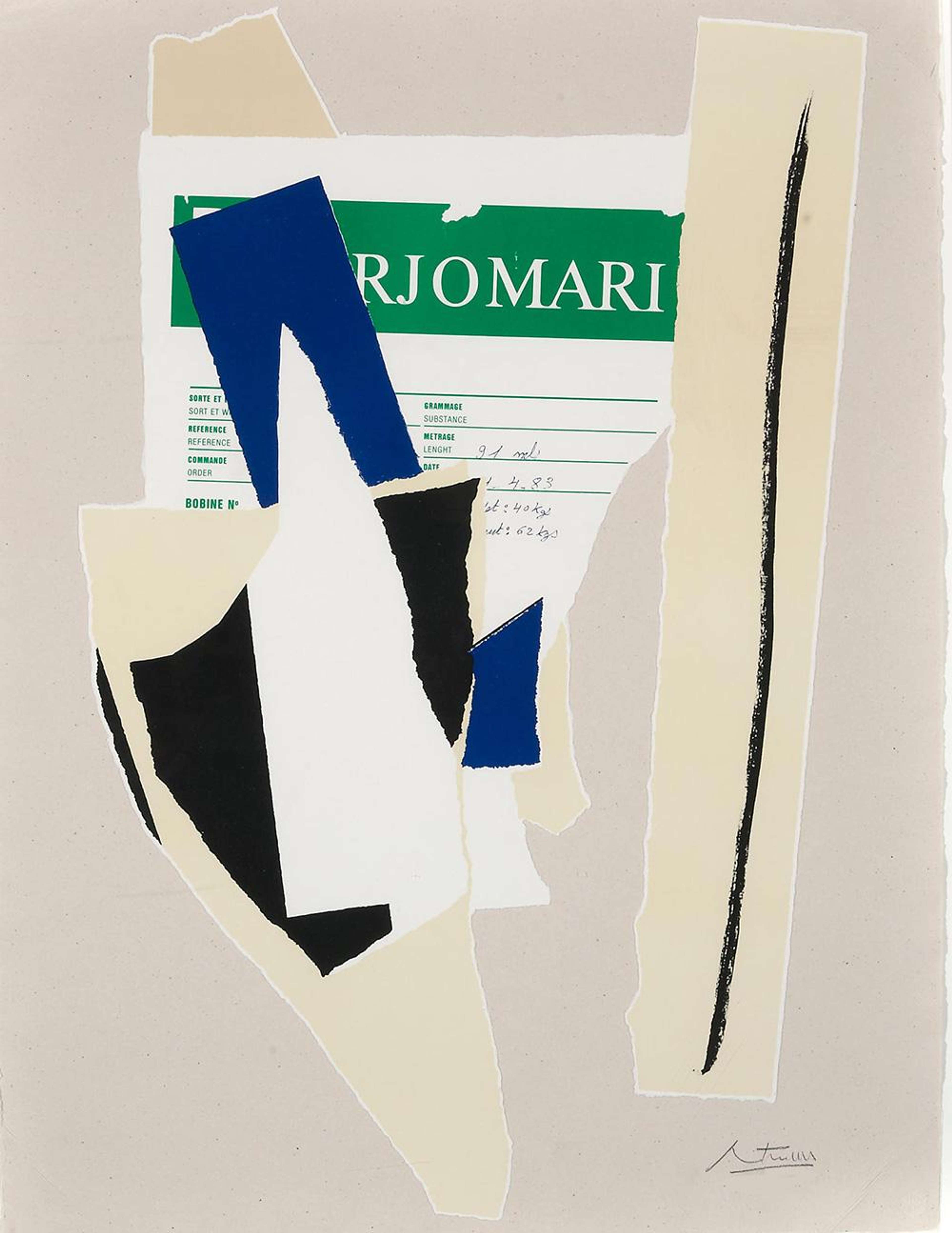 America - La France Variations IX - Signed Print by Robert Motherwell 1984 - MyArtBroker