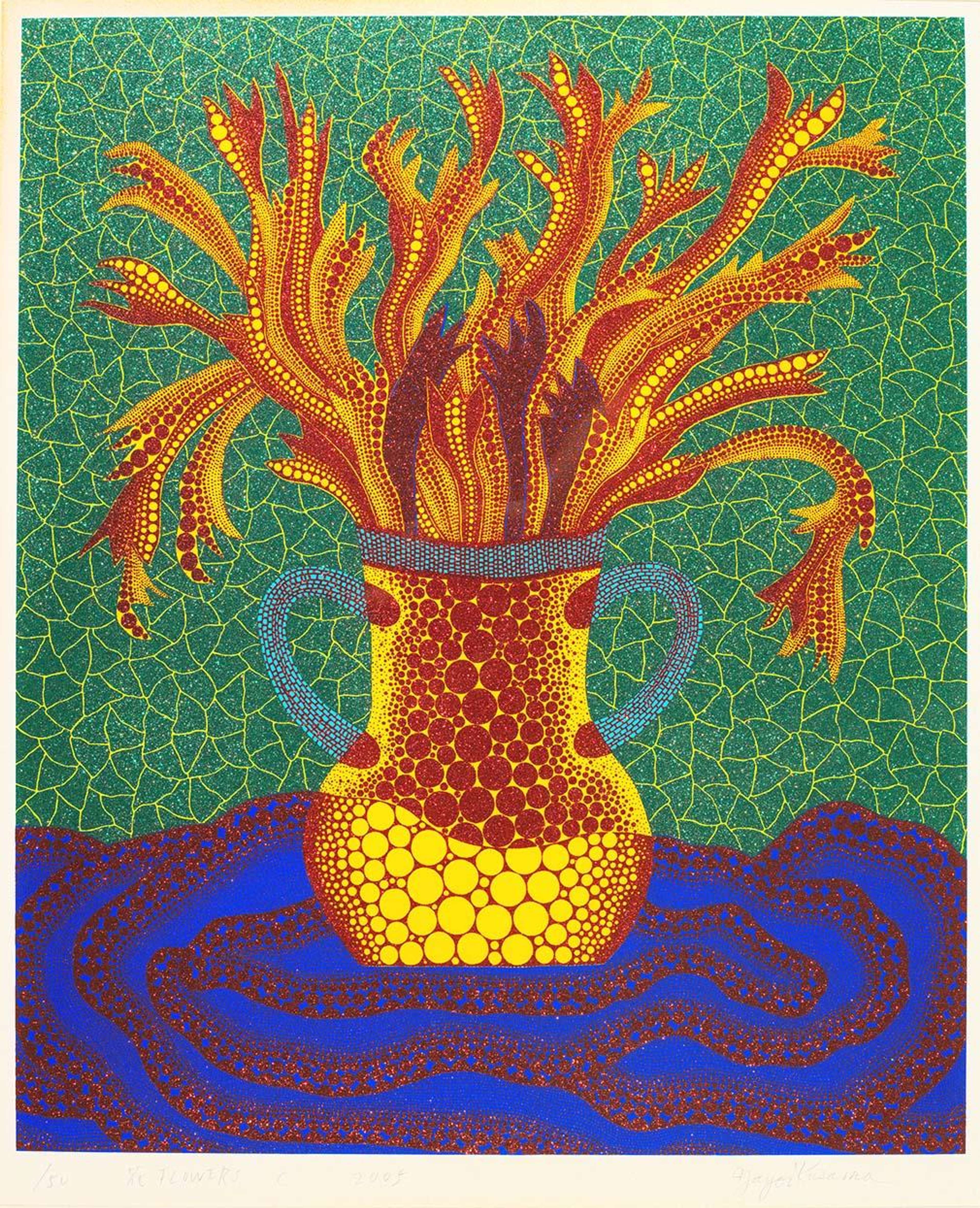 Flowers C, Kusama 348 - Signed Print by Yayoi Kusama 2005 - MyArtBroker