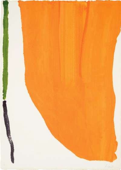 Orange Downpour - Signed Print by Helen Frankenthaler 1970 - MyArtBroker