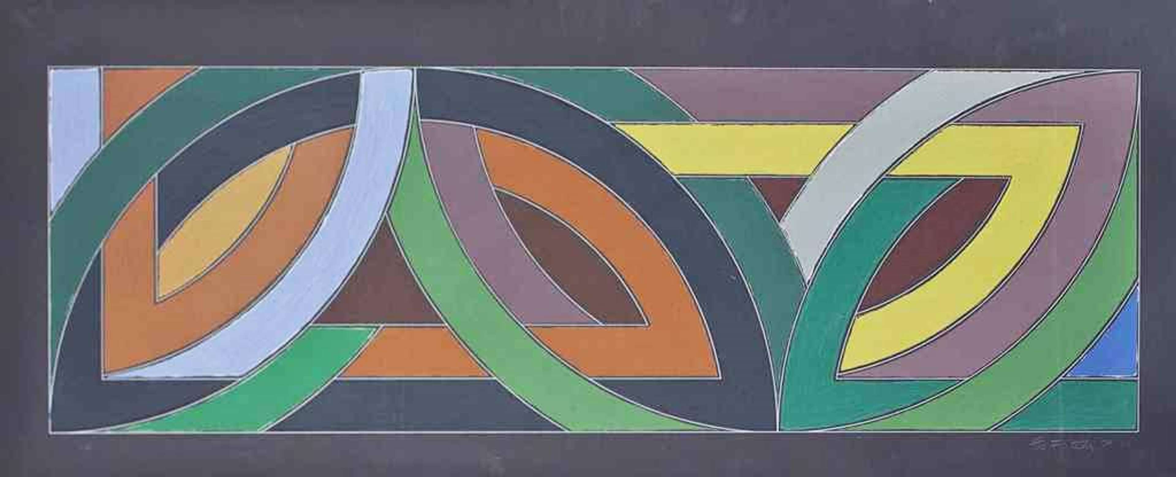 Formes géométriques et colorées qui s'imbriquent