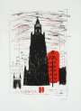 John Piper: St Nicholas, Liverpool: Smoke-Black Dockland Church - Signed Print