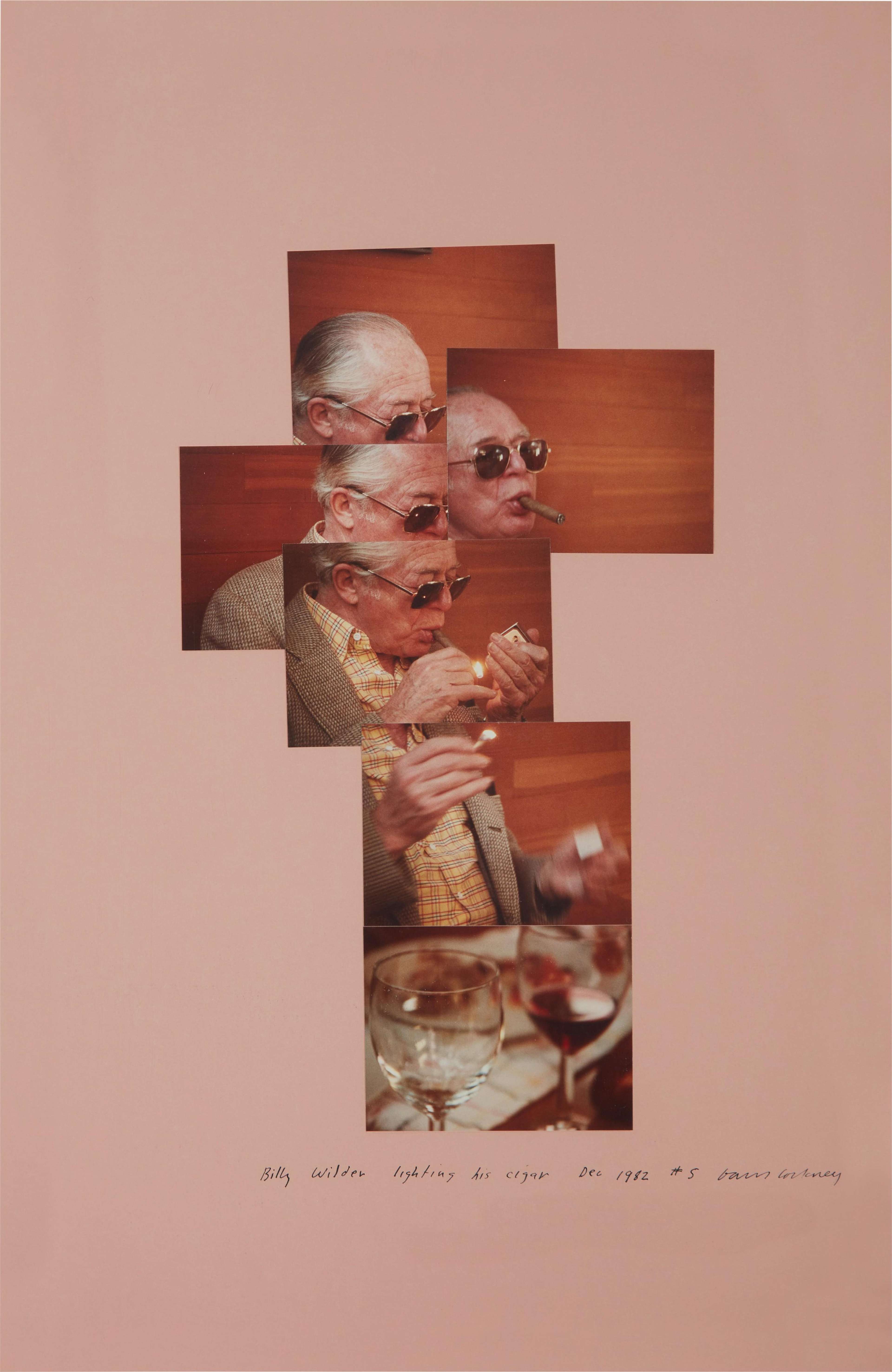 Billy Wilder Lighting His Cigar - Signed Print by David Hockney 1982 - MyArtBroker