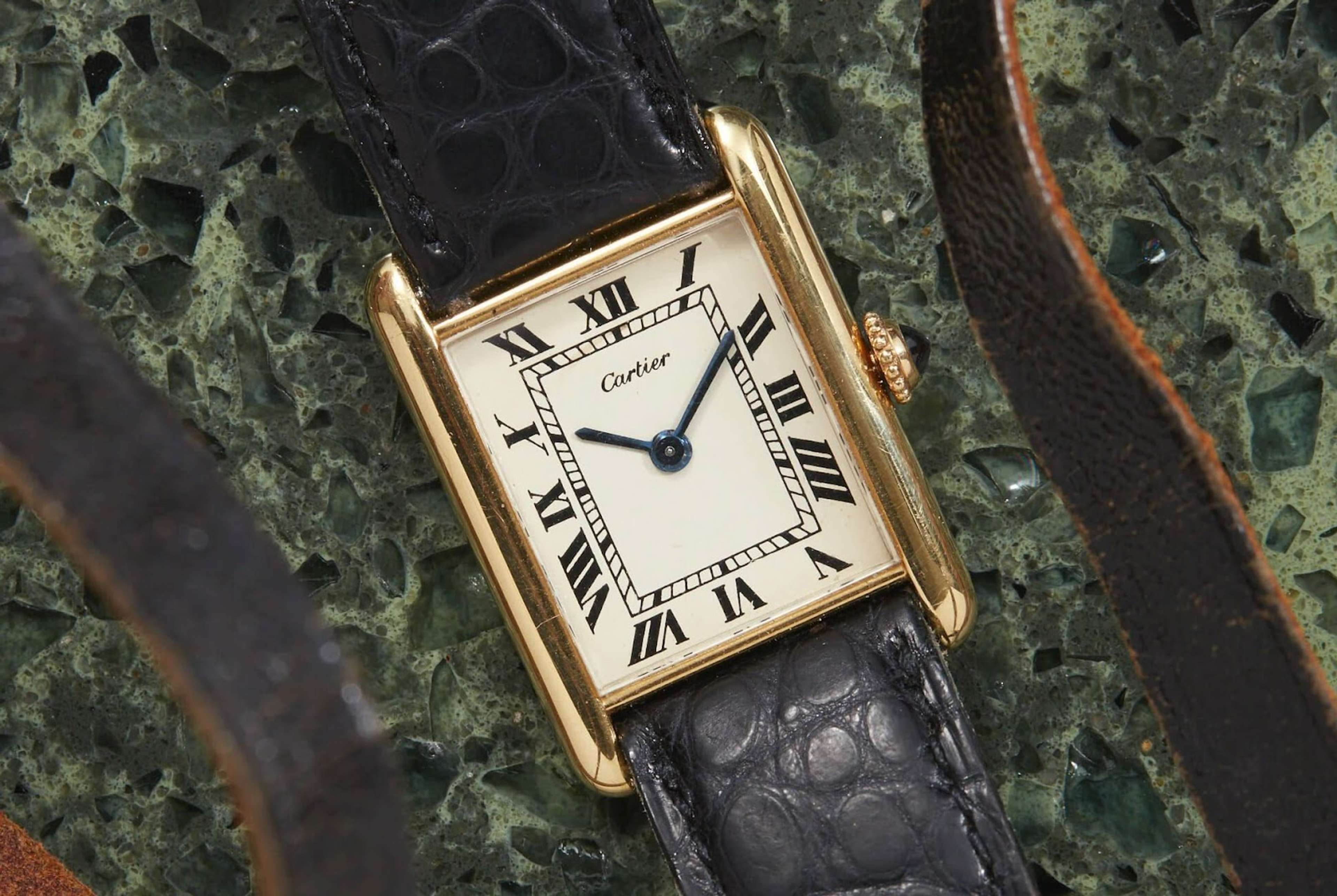 Une image de la montre Tank de Cartier.
