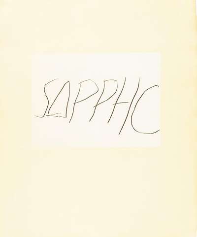 Sappho - Signed Print by Cy Twombly 1975 - MyArtBroker