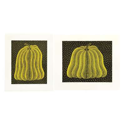 Pumpkin MT, Pumpkin MY (2 works) - Signed Print by Yayoi Kusama 1999 - MyArtBroker