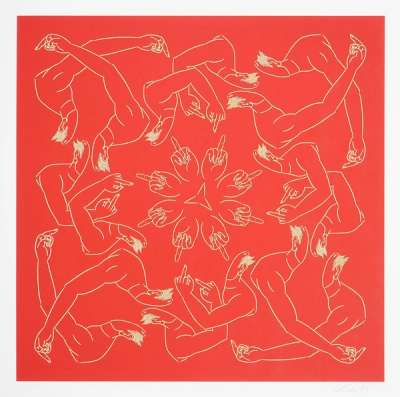 Middle Finger In Red - Signed Print by Ai Weiwei 2023 - MyArtBroker