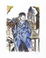 Bob Dylan: Man On A Bridge Blue (2008) - Signed Print
