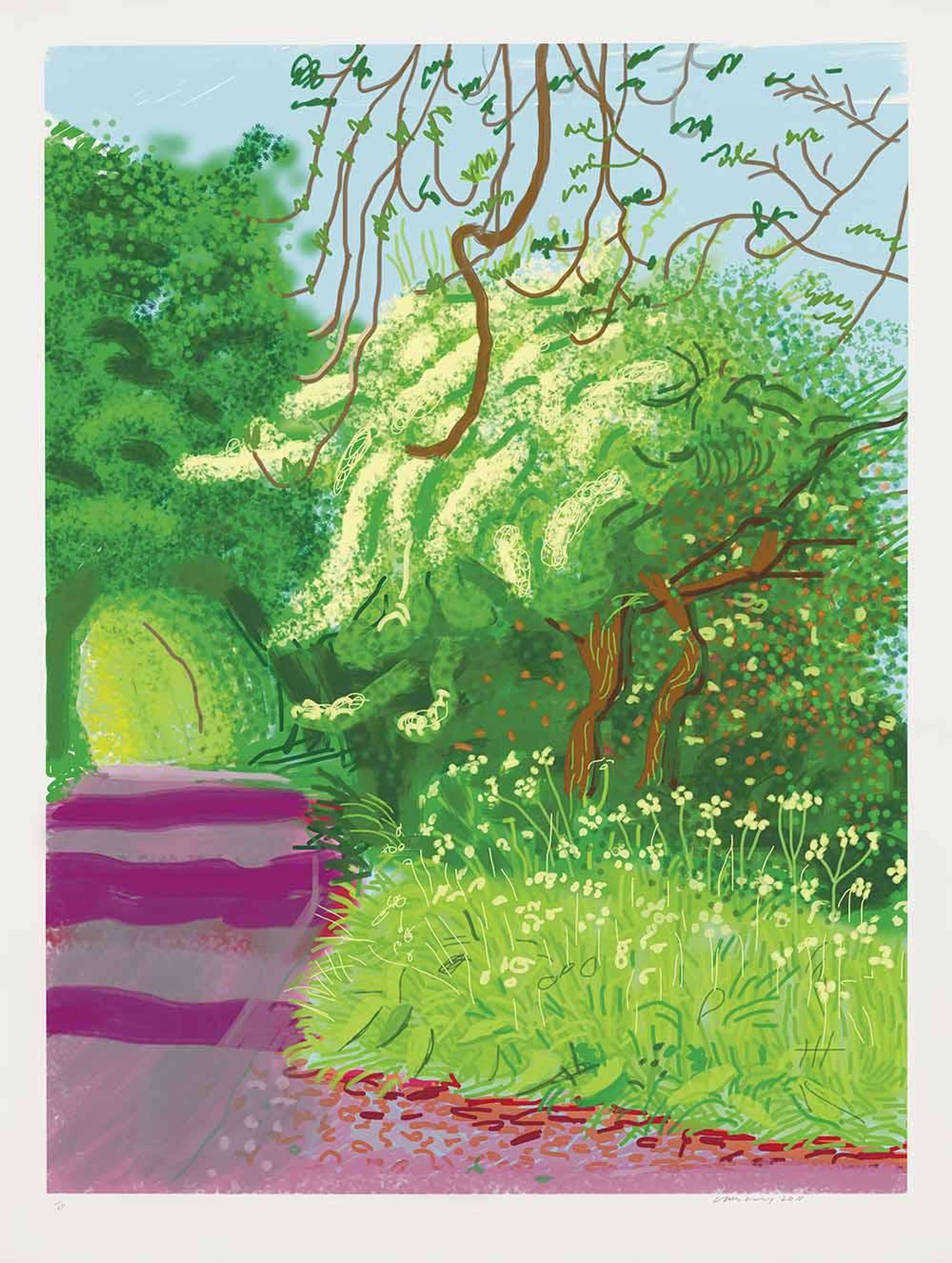 The Arrival Of Spring In Woldgate, East Yorkshire In 2011 (twenty eleven) - 14 May - Signed Print by David Hockney 2011 - MyArtBroker