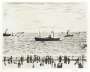 L S Lowry: Seaside Promenade - Signed Print