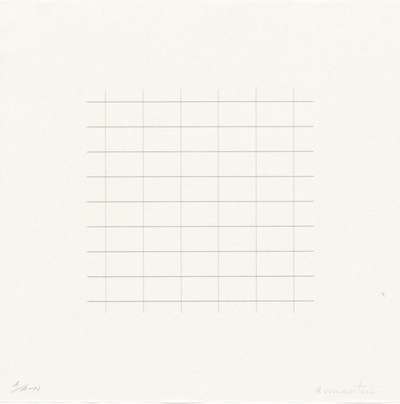 On A Clear Day 17 - Signed Print by Agnes Martin 1973 - MyArtBroker