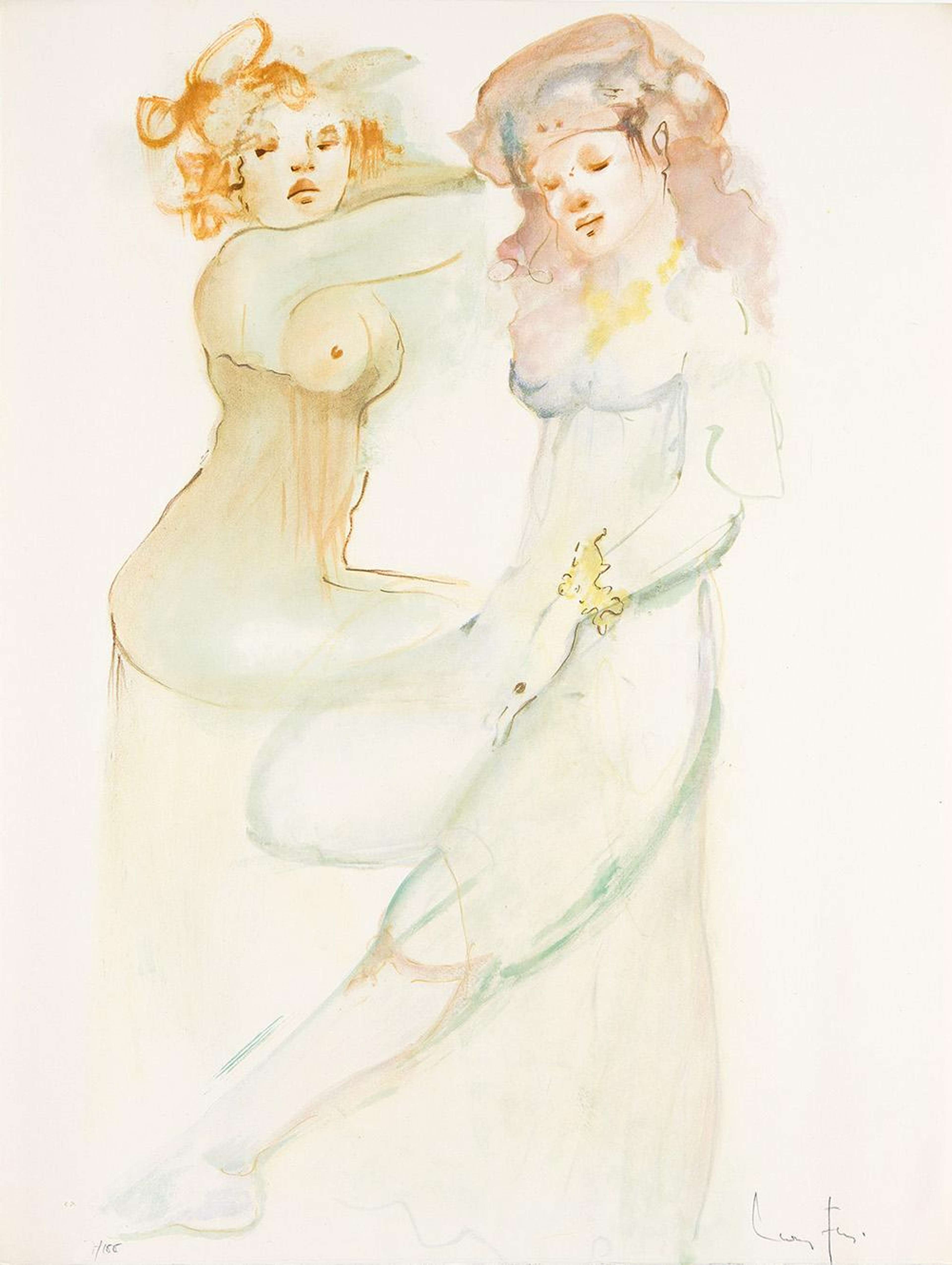 Two Oriental Dancers - Signed Print by Leonor Fini 1971 - MyArtBroker