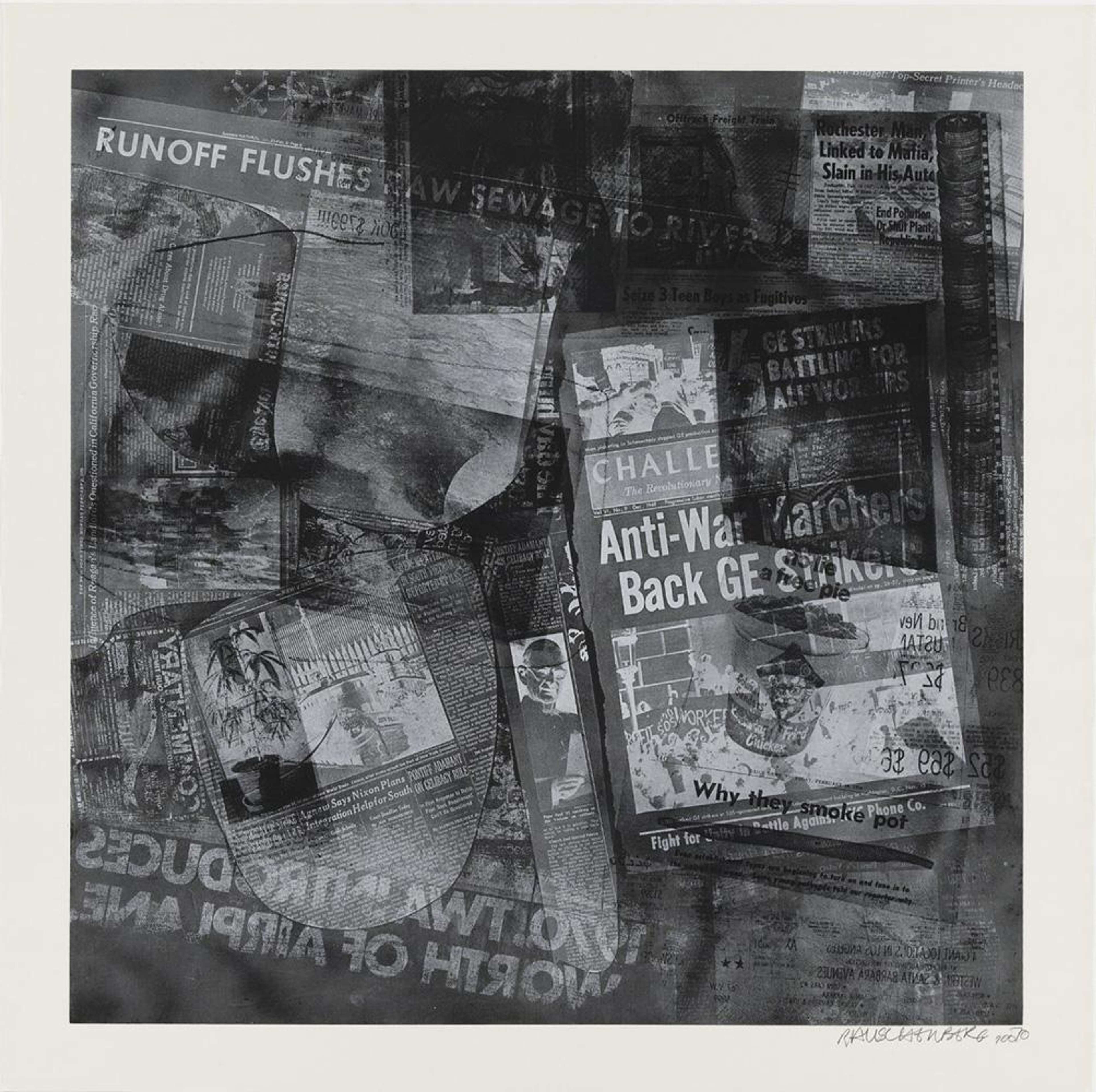 Surface XII - Signed Print by Robert Rauschenberg 1970 - MyArtBroker