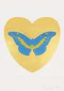 Damien Hirst: I Love You (gold leaf, turquoise, oriental gold) - Signed Print