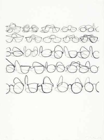 Glasses - Signed Print by Wayne Thiebaud 1970 - MyArtBroker