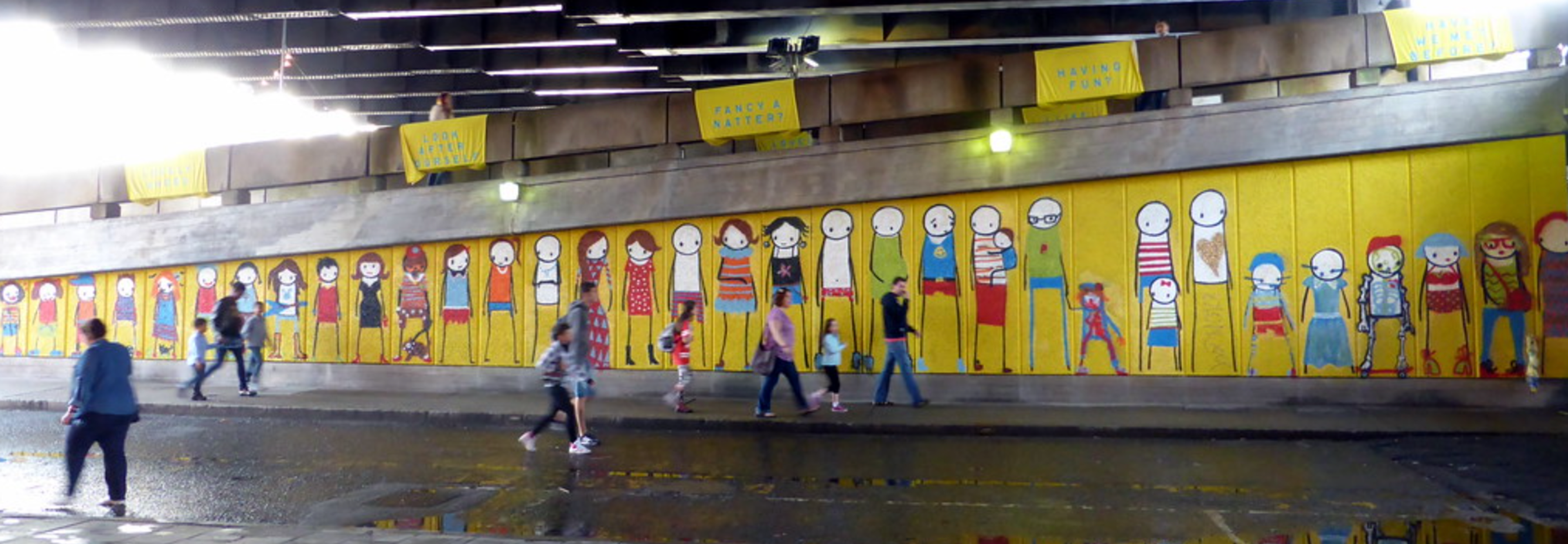 Hungerford Bridge Mural de STIK