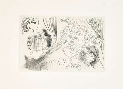 Rembrandt Et Têtes De Femme (La Suite Vollard) - Signed Print by Pablo Picasso 1934 - MyArtBroker