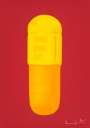 Damien Hirst: The Cure (fire red, sun yellow. fire orange) - Signed Print