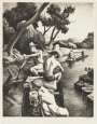 Thomas Hart Benton: Down The River - Signed Print