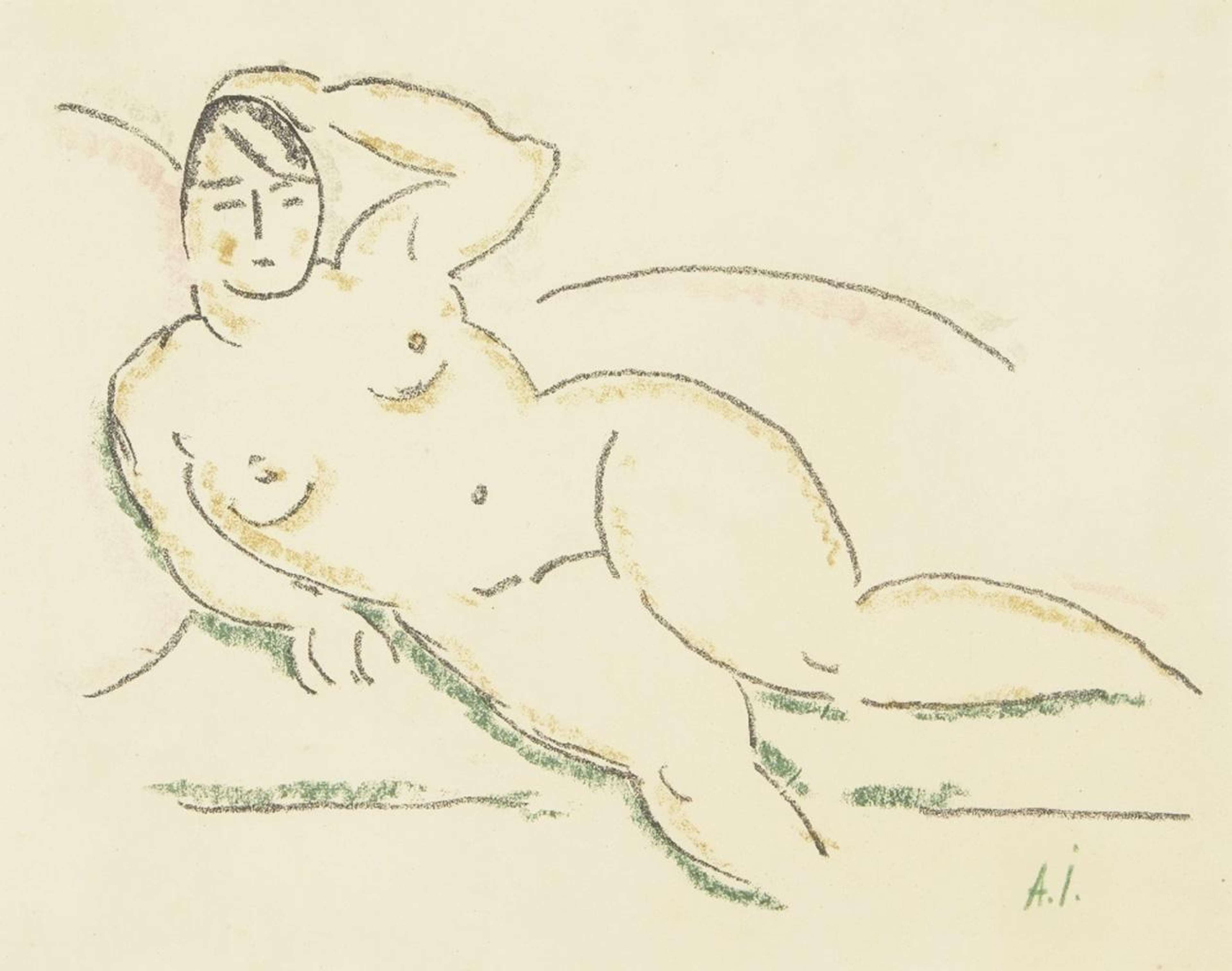 Liegender Weiblicher Akt - Signed Print by Alexej Von Jawlensky 1920 - MyArtBroker