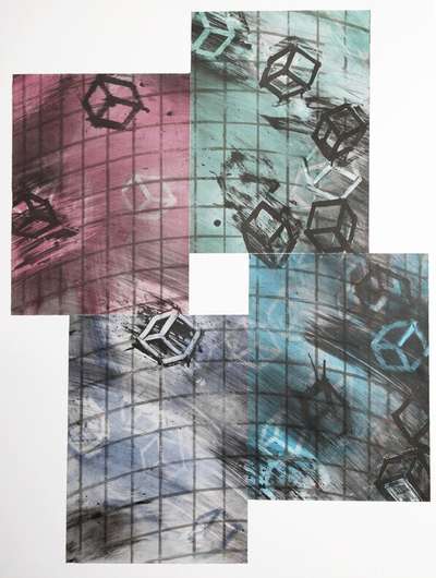 Third Quartet (colour) - Signed Print by Mel Bochner 1990 - MyArtBroker