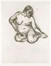 Girl Holding Her Foot - Signed Print