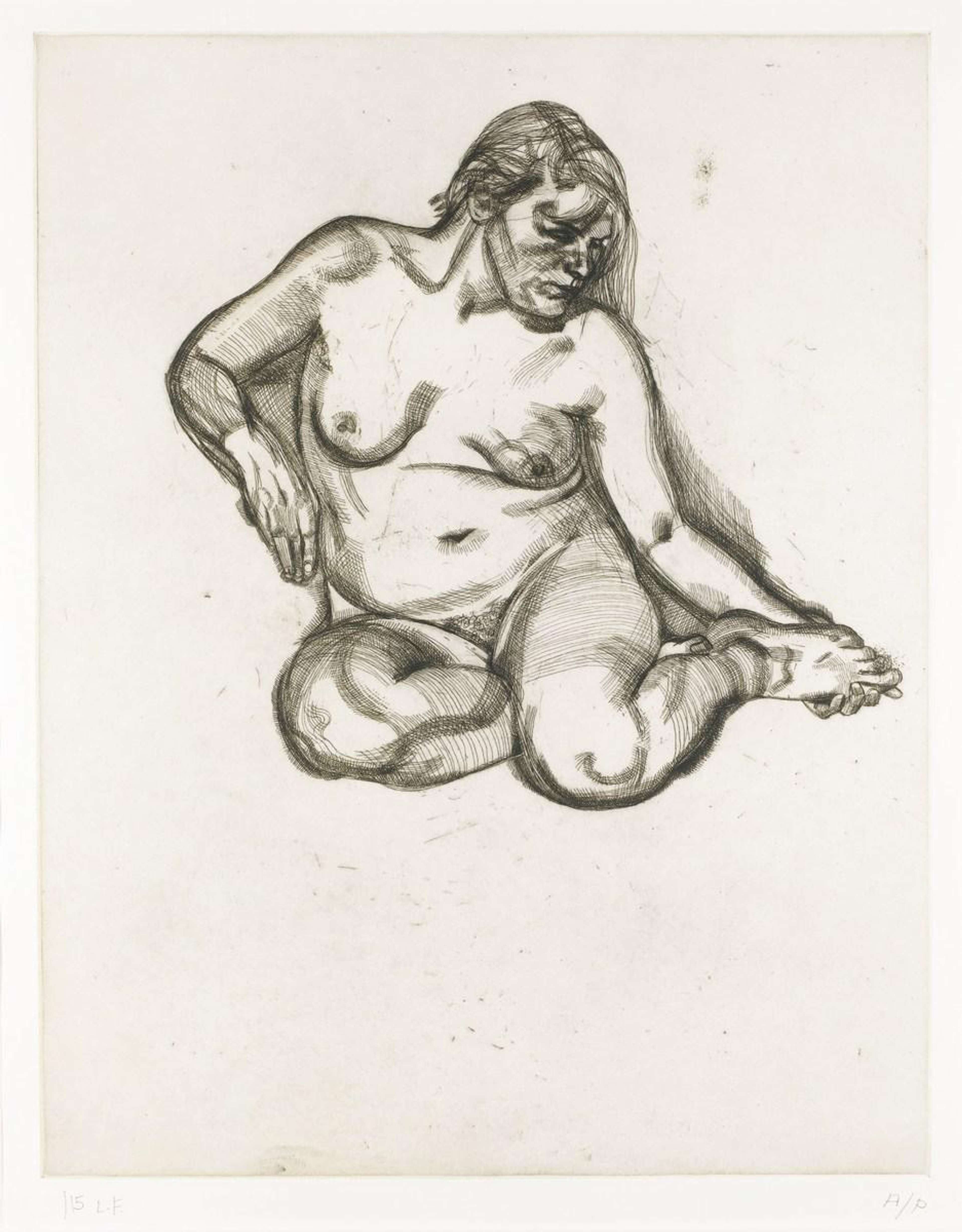 Girl Holding Her Foot de Lucian Freud - MyArtBroker