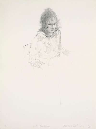 Celia Smoking - Signed Print by David Hockney 1973 - MyArtBroker