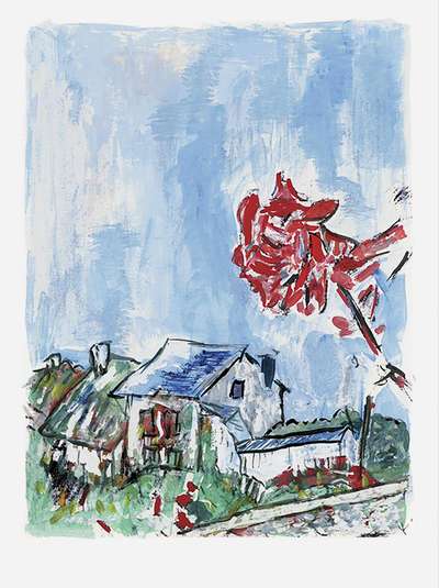 Rose On A Hillside (2010) - Signed Print by Bob Dylan 2010 - MyArtBroker