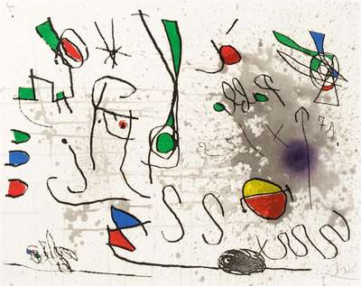 Hommage Picasso - Signed Print by Joan Miro 1972 - MyArtBroker